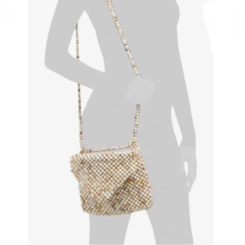 NWOT Anthropologie Rachel Ashwell beautiful beaded bag with adjustable strap